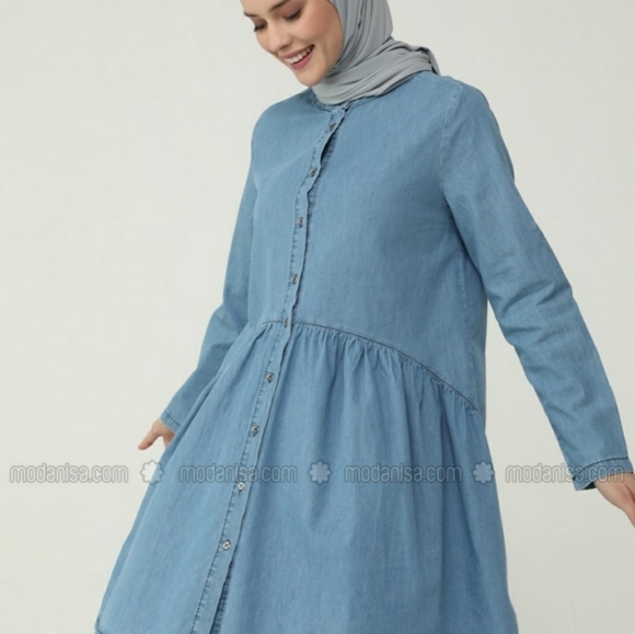 Blue crew neck Tunic - Picture 5 of 7